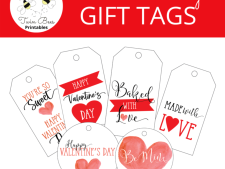 Image of 6 valentine's day gift tags