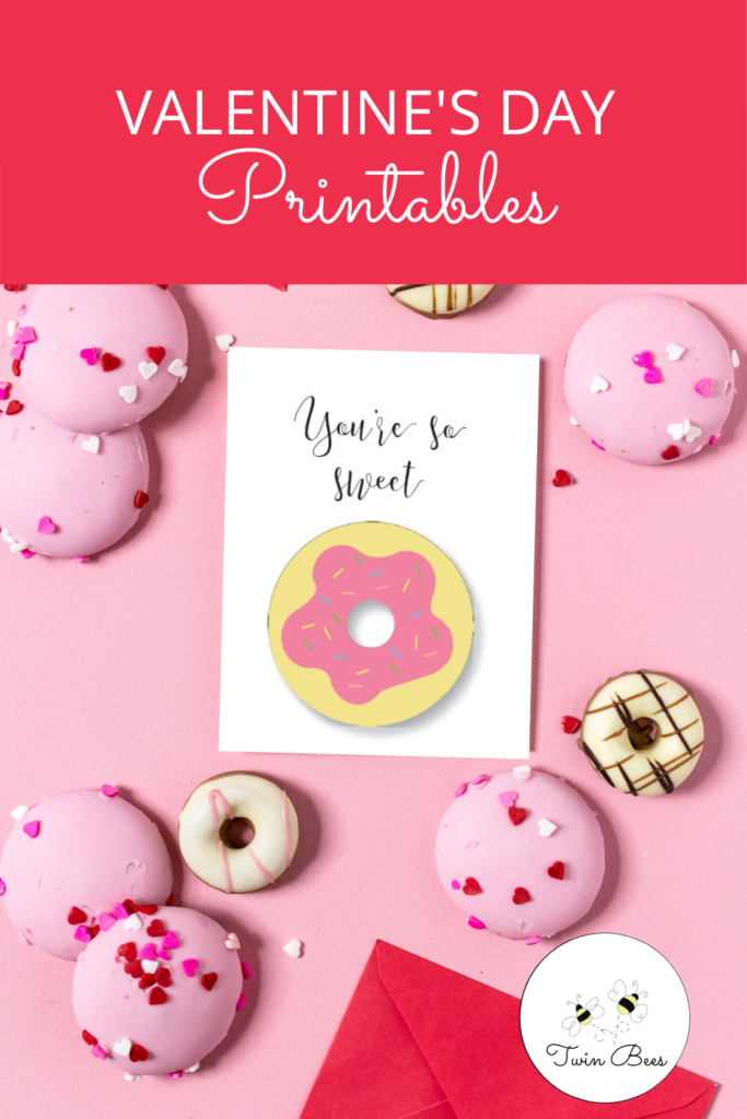 Image of Valentine's Day card with donuts