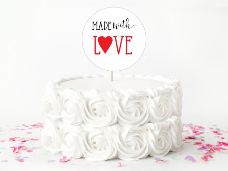 Made with love cake toppe