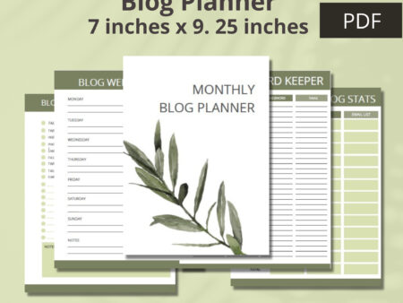 Printable Blog Planner Insert for Discbound Planner